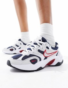 ナイキ レディース スニーカー シューズ Nike Runninspo sneakers in black and white with red detail WHITE