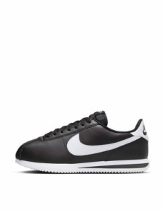 ナイキ レディース スニーカー シューズ Nike cortez leather sneakers in black Black