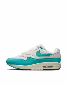 ナイキ レディース スニーカー シューズ Nike Air Max 1 sneakers in white and teal Turquoise