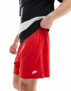 ナイキ メンズ ハーフパンツ・ショーツ ボトムス Nike Club mesh shorts in red RED