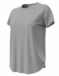 ニューバランス レディース Tシャツ トップス New Balance Active short sleeve crewneck T-shirt in gray heather Gray