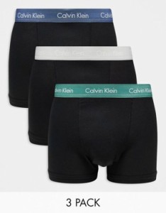 カルバンクライン メンズ トランクス アンダーウェア Calvin Klein ASOS Exclusive 3-pack of boxer briefs with contrast waistbands in