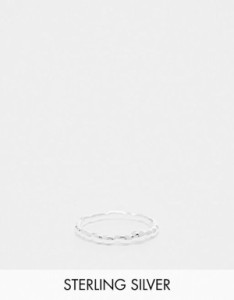 エイソス メンズ リング アクセサリー ASOS DESIGN sterling silver molten band ring in silver SILVER