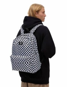 バンズ メンズ バックパック・リュックサック バッグ Vans Mn old skool h2o check backpack in black and white Black/White