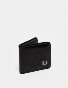 フレッドペリー メンズ 財布 アクセサリー Fred Perry coated polyester bifold wallet in black Black