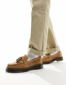 ドクターマーチン メンズ スリッポン・ローファー シューズ Dr Martens Adrian tassel loafers in stone nubuck BEIGE