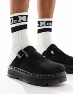 ドクターマーチン レディース サンダル シューズ Dr Martens ZebZag mule in black suede Black