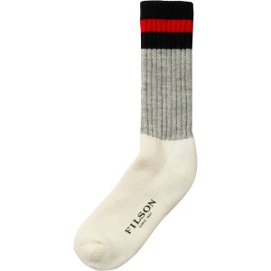 フィルソン メンズ 靴下 アンダーウェア 1970s Logger Thermal Sock Black/Red