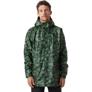 ヘリーハンセン メンズ ジャケット・ブルゾン アウター Moss Rain Coat - Men's Spruce Aop