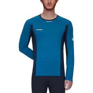 マムート メンズ Tシャツ トップス Aenergy FL Long-Sleeve - Men's Deep Ice-Marine