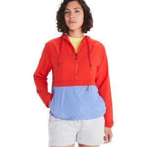 マーモット レディース Tシャツ トップス Campana Anorak - Women's Victory Red/Getaway Blue