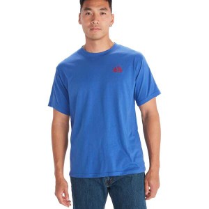 マーモット メンズ Tシャツ トップス Peaks T-Shirt - Men's Trail Blue