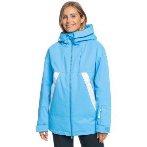 ロキシー レディース ジャケット・ブルゾン アウター Chloe Kim Snow Jacket - Women's Azure Blue