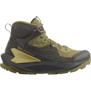 サロモン メンズ ブーツ・レインブーツ シューズ Elixir Mid Gore-Tex Hiking Boot - Men's Black/Dried Herb/Southern Moss