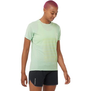 サロモン レディース Tシャツ トップス Sense Aero GFX T-Shirt - Women's Aqua Foam/Sulphur Spring