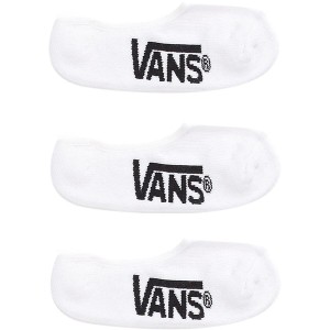 バンズ メンズ 靴下 アンダーウェア Classic Super No Show Sock - 3-Pack - Men's White