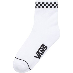 バンズ レディース 靴下 アンダーウェア Peek-A-Check Crew Sock - Women's White/Black