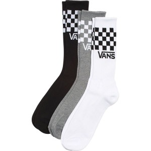 バンズ メンズ 靴下 アンダーウェア Classic Check Crew Sock - Men's Black/White