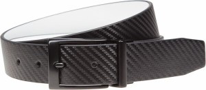 ナイキ メンズ ベルト アクセサリー Nike Men's Carbon Fiber Matte Reversible Golf Belt Black/White