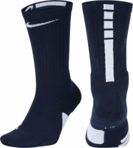 ナイキ メンズ 靴下 アンダーウェア Nike Elite Basketball Crew Socks Midnight Navy/White