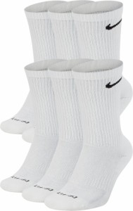 ナイキ メンズ 靴下 アンダーウェア Nike Dri-FIT Everyday Plus Cushioned Training Crew Socks - 6 Pack White