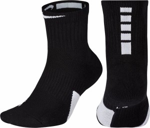 ナイキ レディース 靴下 アンダーウェア Nike Elite Basketball Ankle Socks Black/White