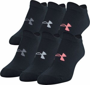 アンダーアーマー レディース 靴下 アンダーウェア Under Armour Women's Essential 2.0 No Show Socks - 6 Pack Black/Asst