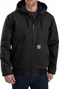 カーハート メンズ ジャケット・ブルゾン アウター Carhartt Men's Washed Duck Active Jacket Black