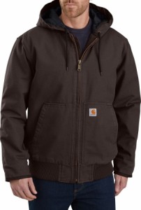 カーハート メンズ ジャケット・ブルゾン アウター Carhartt Men's Washed Duck Active Jacket Dark Brown