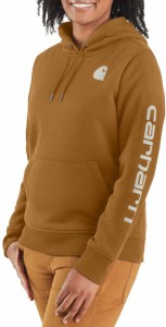 カーハート レディース パーカー・スウェット アウター Carhartt Women's Clarksburg Graphic Sleeve Hoodie Carhartt Brown