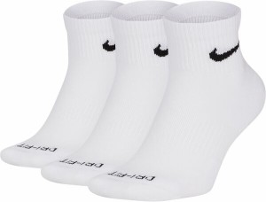 ナイキ レディース 靴下 アンダーウェア Nike Everyday Plus Cushion Ankle Training Socks - 3 Pack White