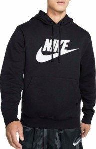 ナイキ メンズ パーカー・スウェット アウター Nike Men's Futura Club Fleece Hoodie Black/Black/White