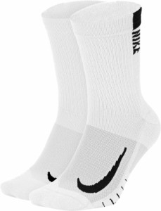 ナイキ メンズ 靴下 アンダーウェア Nike Multiplier Crew Socks - 2 Pack White