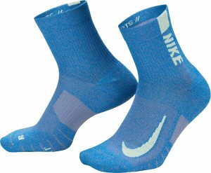 ナイキ レディース 靴下 アンダーウェア Nike Running Ankle Socks - 2 Packs Photo Blue/Vapor Green
