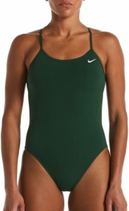 ナイキ レディース 上下セット 水着 Nike Women's Hydrastrong Solid Cut-Out Back One Piece Swimsuit Gorge Green