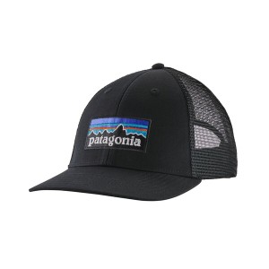 パタゴニア メンズ 帽子 アクセサリー Patagonia Men's P-6 Logo LoPro Trucker Hat Black