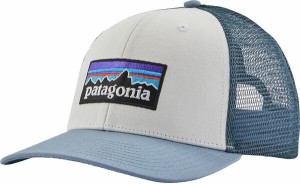 パタゴニア メンズ 帽子 アクセサリー Patagonia Men's P-6 Logo Trucker Hat White/Light Plume Grey