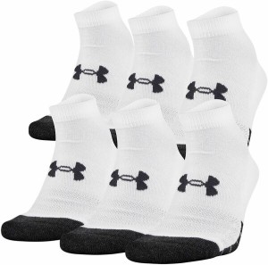 アンダーアーマー メンズ 靴下 アンダーウェア Under Armour Adult Performance Tech Low Cut Socks 6 Pack White