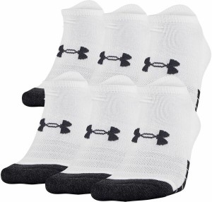 アンダーアーマー レディース 靴下 アンダーウェア Under Armour Adult Performance Tech No Show Socks - 6 Pack White