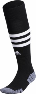 アディダス メンズ 靴下 アンダーウェア adidas 3-Stripe Hoop Soccer Socks Black