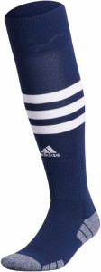 アディダス メンズ 靴下 アンダーウェア adidas 3-Stripe Hoop Soccer Socks Navy