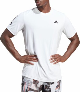 アディダス メンズ Tシャツ トップス adidas Men's Club 3-Stripe Tennis T-Shirt White/White