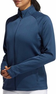 アディダス レディース ジャケット・ブルゾン アウター adidas Women's Textured Full-Zip Golf Jacket Crew Navy