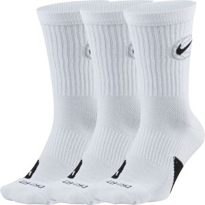 ナイキ メンズ 靴下 アンダーウェア Nike Everyday Crew Basketball Socks - 3 Pack White