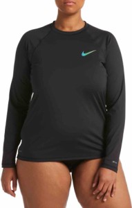 ナイキ レディース トップのみ 水着 Nike Women's Long Sleeve Hydroguard Rash Guard Black