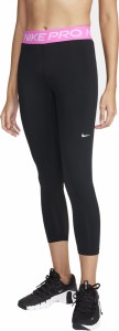 ナイキ レディース カジュアルパンツ ボトムス Nike Pro Women's 365 Mid-Rise Cropped Mesh Panel Leggings Black/Playful Pink