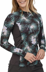 パタゴニア レディース トップのみ 水着 Patagonia Women's Micro Swell Rash Guard Ink Black