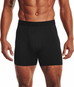 アンダーアーマー メンズ ボクサーパンツ アンダーウェア Under Armour Men's Tech Mesh 6'' Boxer Briefs - 2 Pack Black/Black