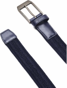 アンダーアーマー メンズ ベルト アクセサリー Under Armour Men's Braided Golf Belt Navy