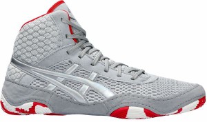 アシックス メンズ スニーカー シューズ ASICS Women's MatBlazer Wrestling Shoes Grey/Red